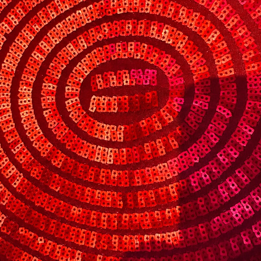 Vibrant Red Patterned Top - image 3